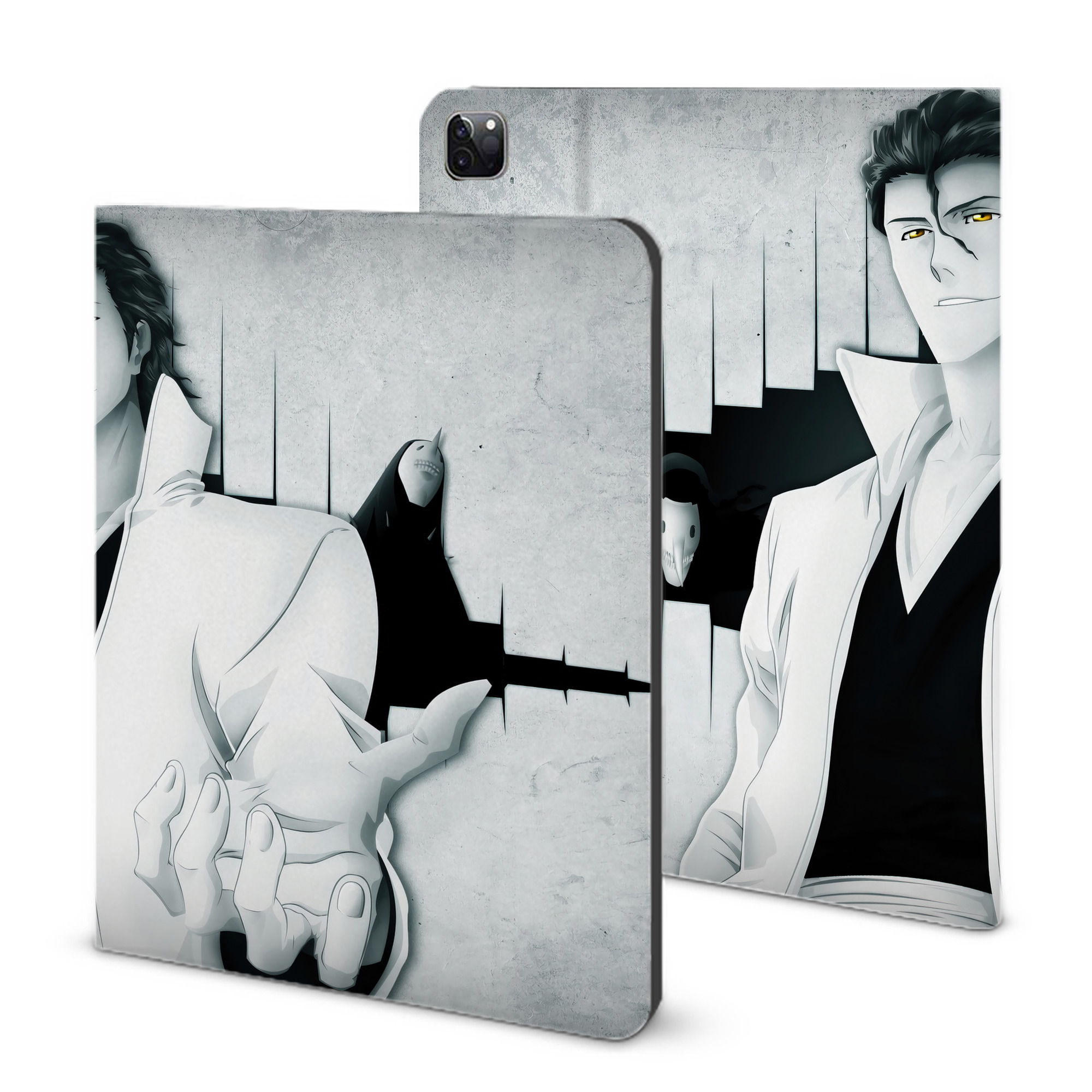 （画像用） ブリーチ BLEACH IPad ケース ブック型 PUレザー TPU 耐衝撃 軽量 薄型 ペン収納なし 全面保護 IPad 各モデル対応